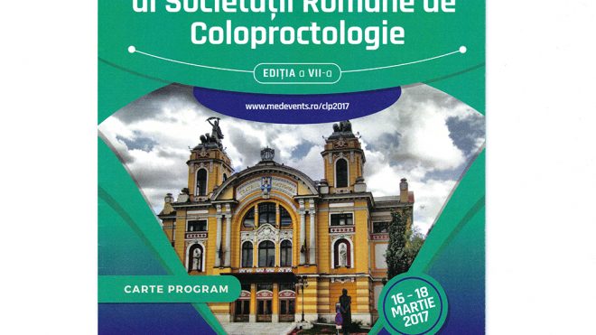 THE NATIONAL CONGRESS OF THE ROMANIAN SOCIETY OF COLOPROCTOLOGY 2017