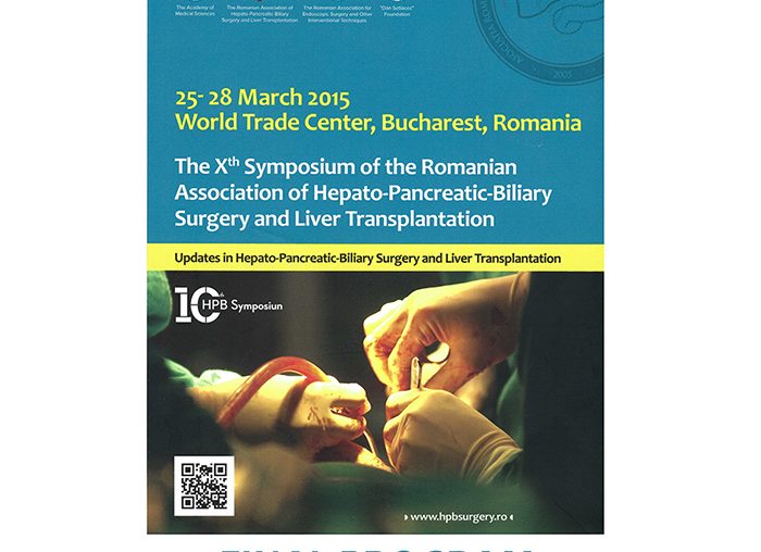 THE XTH SYMPOSIUM OF THE ROMANIAN ASSOCIATION OF HEPATO-PANCREATIC-BILIARY SUGERY AND LIVER TRANSPLANTATION